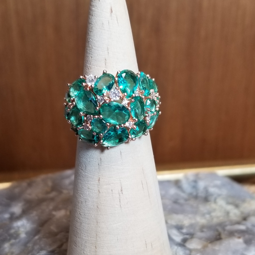 gold over sterling silver cocktail ring